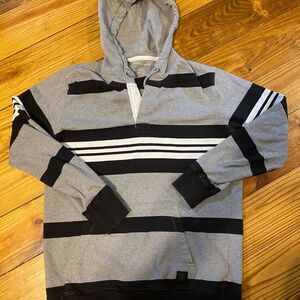 American Eagle V-Neck Hooded Sweatshirt w/Button Neck